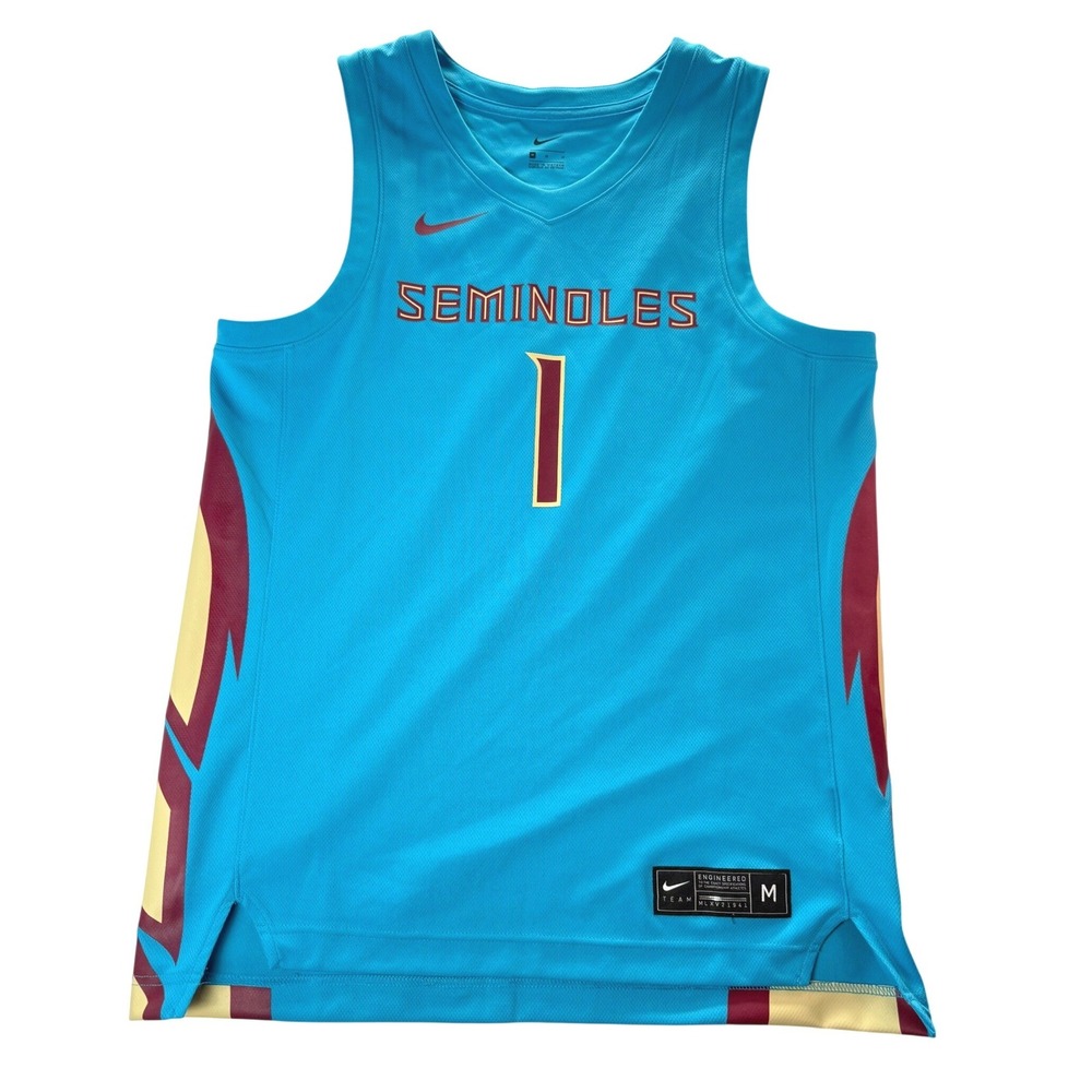 Florida State Seminoles Nike RIO #1 Alternate Basketball Jersey Turquoise Mens M